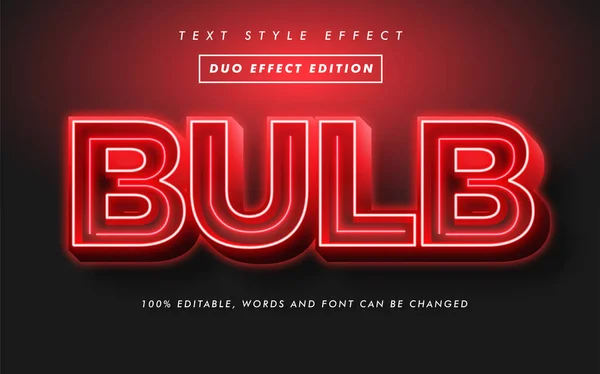 Ampoule Bold Style Texte Effet — Image vectorielle