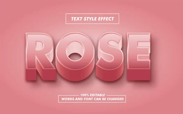 Efecto Estilo Texto Negrita Rosa — Vector de stock