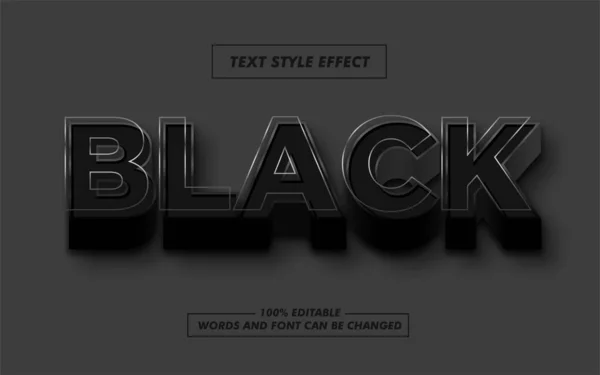 Ligne Noire Texte Gras Effet Style — Image vectorielle