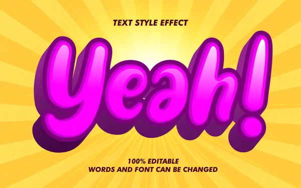 Bande Dessinée Bold Text Style Effet — Image vectorielle