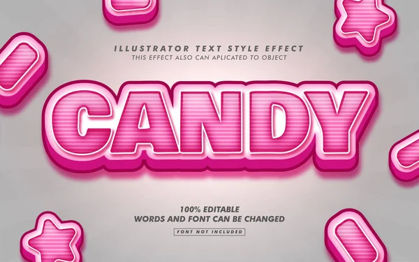 Pink Candy Text Stil Effekt Mockup — Stockvektor