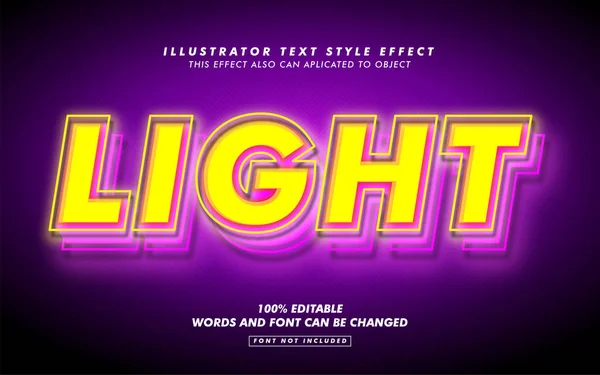 Yellow Light Text Style Mockup — стоковый вектор