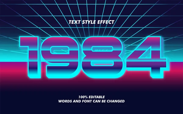 Vintage Retro Gradient Bold Style Texte Effet — Image vectorielle