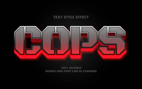 Strong Bold Cops Effet Style Texte Armée — Image vectorielle
