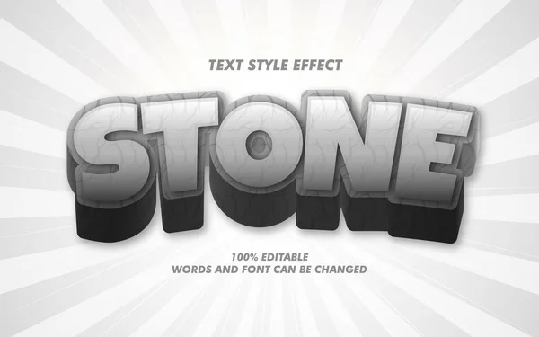 Black Stone Element Fettgedruckter Text Stil Effekt — Stockvektor