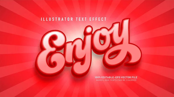 Enjoy Text Style Effect — Stock Vector