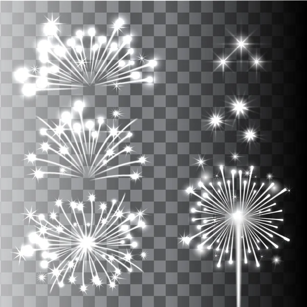 Colección de fuegos artificiales — Vector de stock