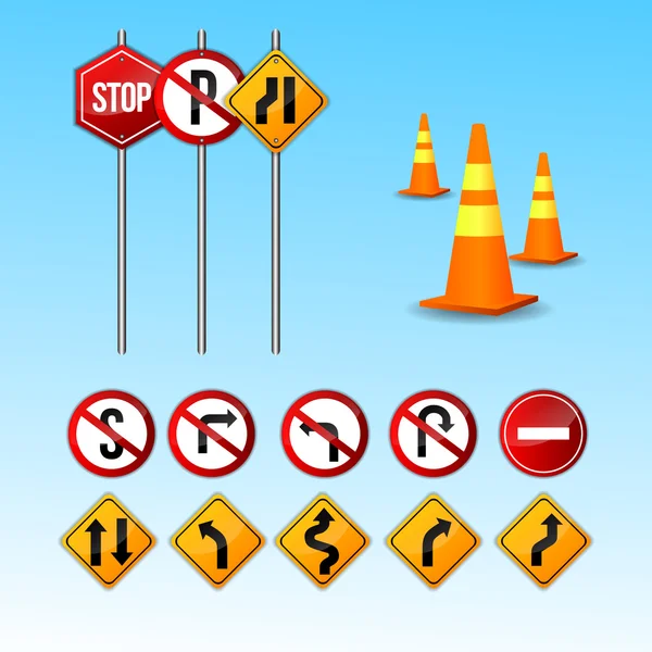 Traffic Signs — Stock Vector