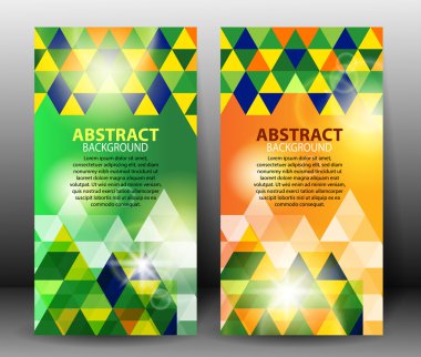 Geometrik afiş kümesi