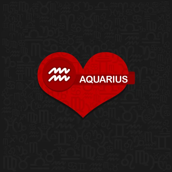 Símbolo do zodíaco do aquário — Vetor de Stock