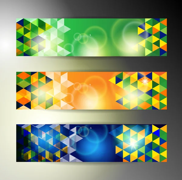 Geometrical banners set — Stock Vector