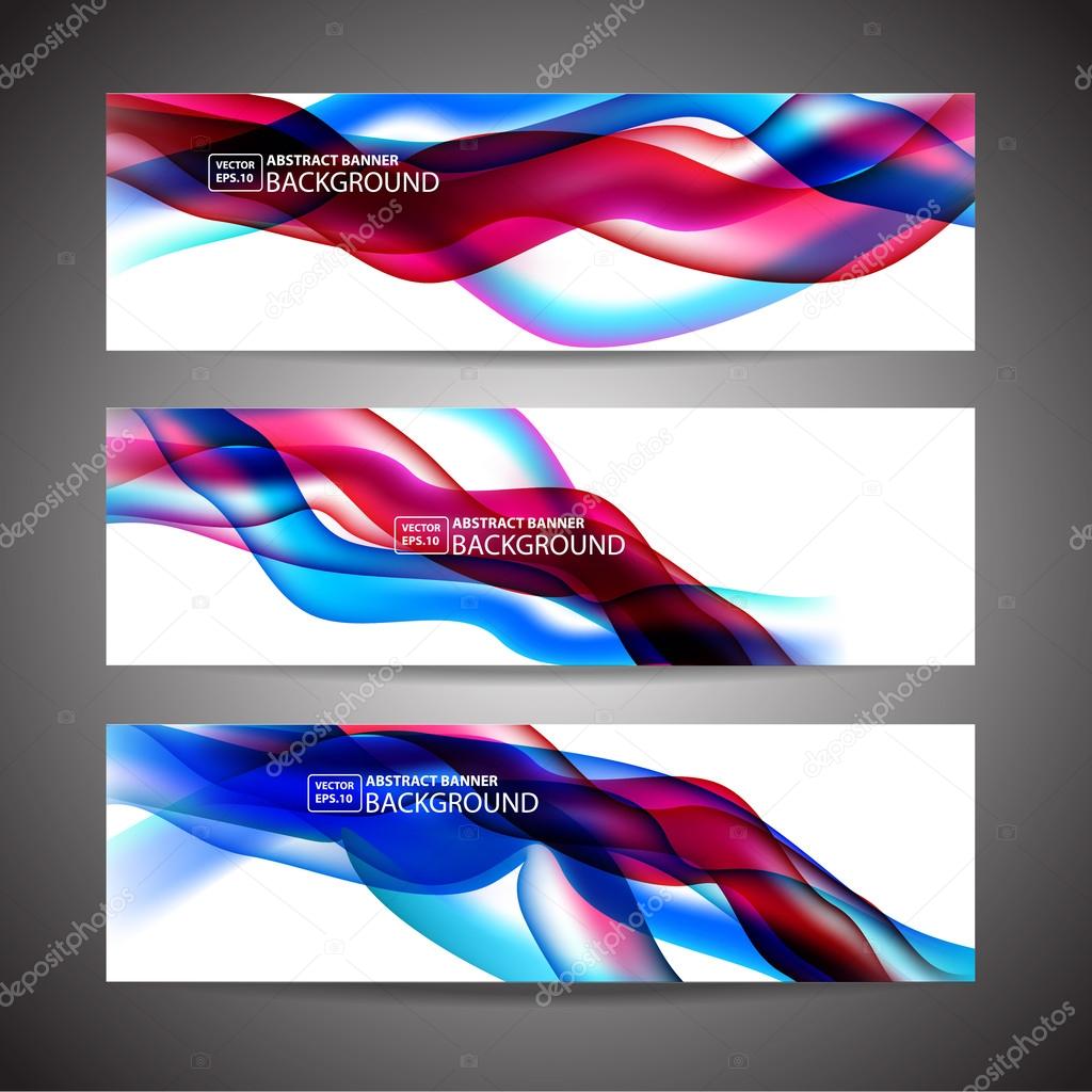 Banners wavy design