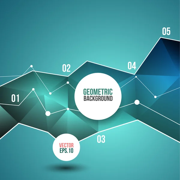 Geometrisk bakgrund för Infographic — Stock vektor