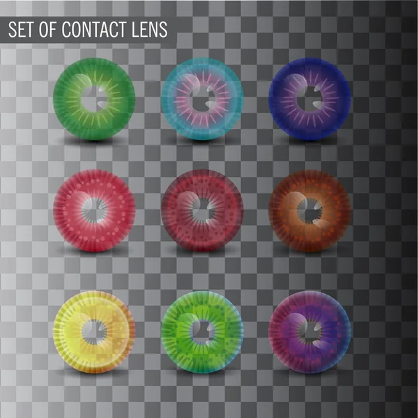 Contact Lenses Collection — Stock Vector