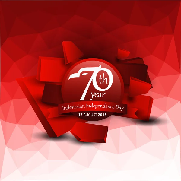 Indonesische Independence Day Logo — Stockvector