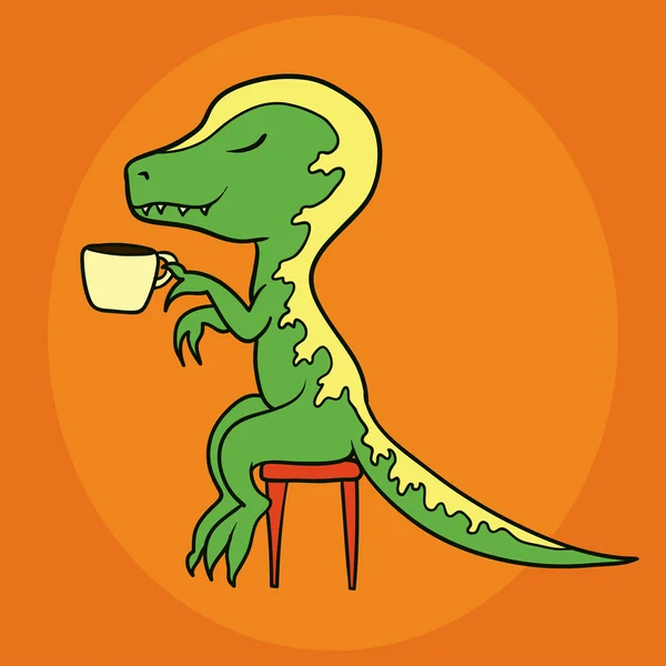 Tiranosaurio verde — Vector de stock