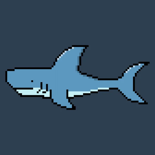 Requin pixel — Image vectorielle