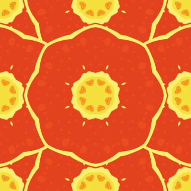 Vektör kalp çiçek deseni