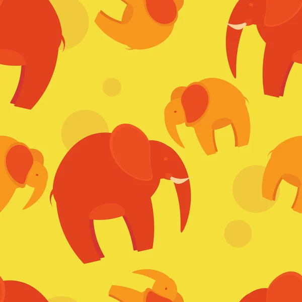 Elephant family seamless pattern — Stock Vector