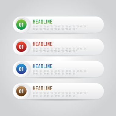 Infographic banner buton