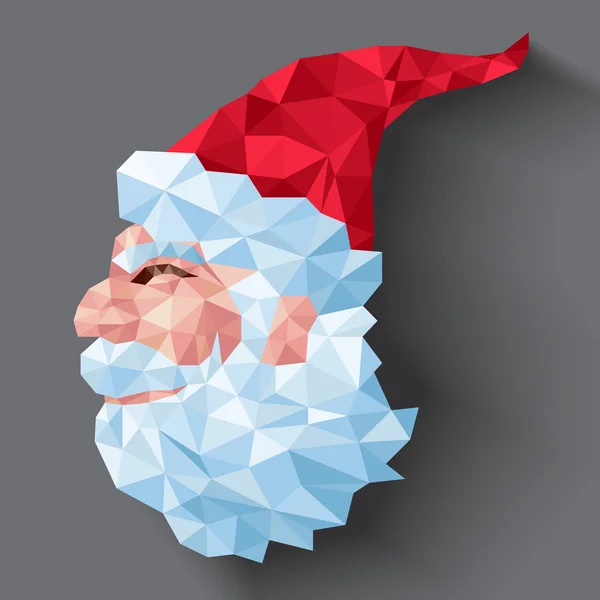 Père Noël en Triangles — Image vectorielle