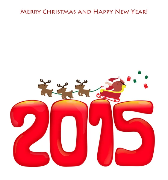 Merry Christmas and happy new year 2015 — Stock Vector