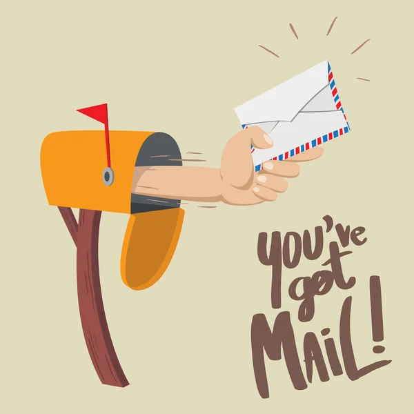 Vous avez du courrier. ! — Image vectorielle