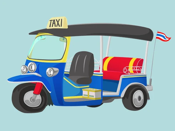 Tuk-Tuk Thailand Taxi — Stock vektor