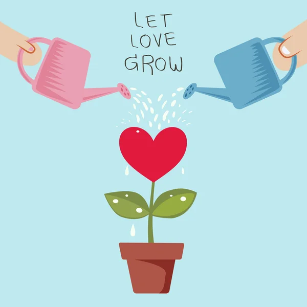 Let love grow — Stock Vector