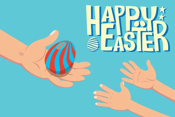 Happy Easter Eggs geven — Stockvector