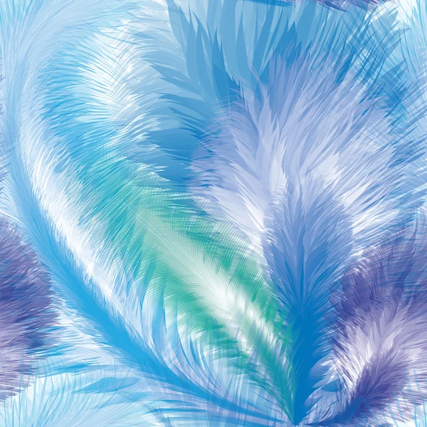 Plumas azules patrón sin costuras Ilustración de stock