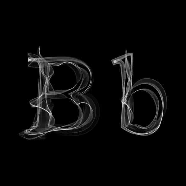 Fuente Smoke. Letra B — Vector de stock