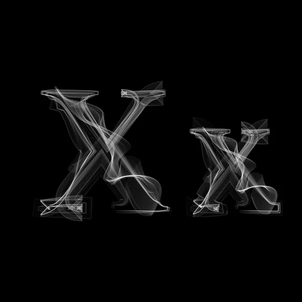 烟的字体。字母 X — 图库矢量图片