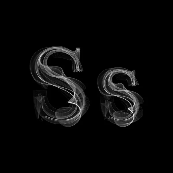 Fuente Smoke. Letra S — Vector de stock