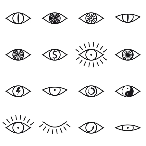 Eyes Icon Set. On White Background. Vector Stock Vector Image by