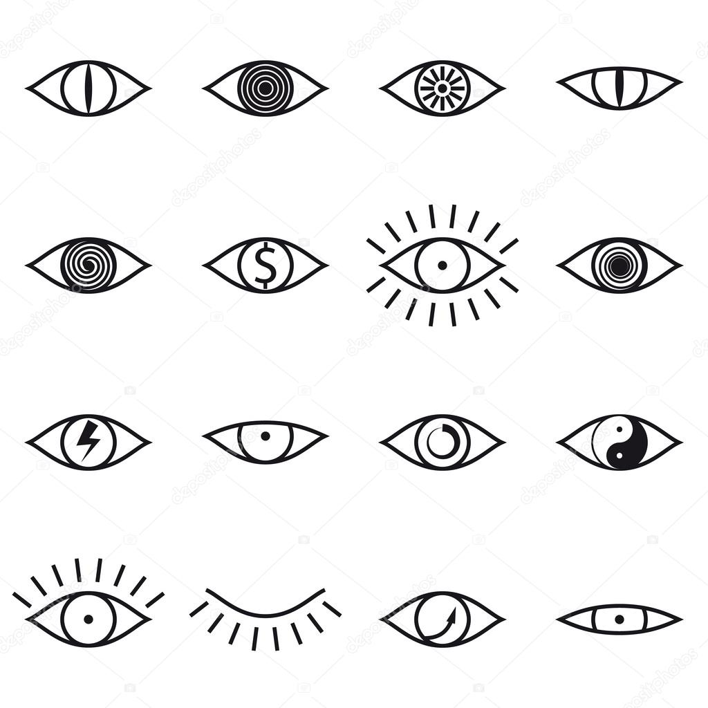 pics Simple Trippy Eye Drawings https depositphotos com 67503825 stock illustration set of various eye icons html