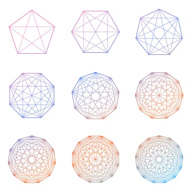 Geometrik şekiller kümesi. Vektör