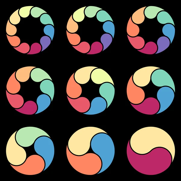 Círculos vetoriais para infográfico. Modelo para diagrama de ciclismo, gráfico, apresentação e gráfico redondo . —  Vetores de Stock