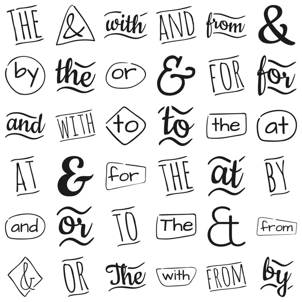 Ampersands y palabras clave — Archivo Imágenes Vectoriales