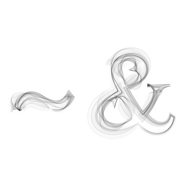 Tilde and Ampersand smoke vector icon clipart