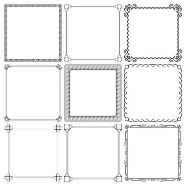Dekoratif çerçeveler vektör 
