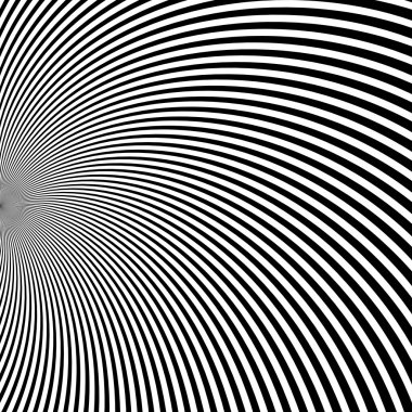 Optik yanılsaması hareketi üreten bir psychedelic dairesel web deseni ile dijital soyut resim.