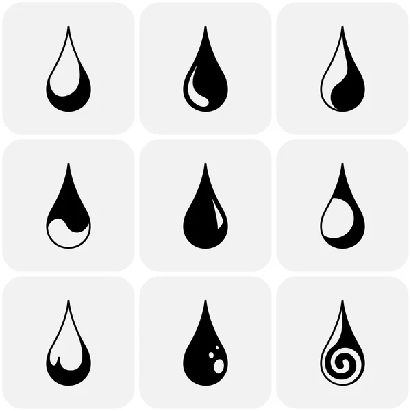 Set of water drops — Stock Vector