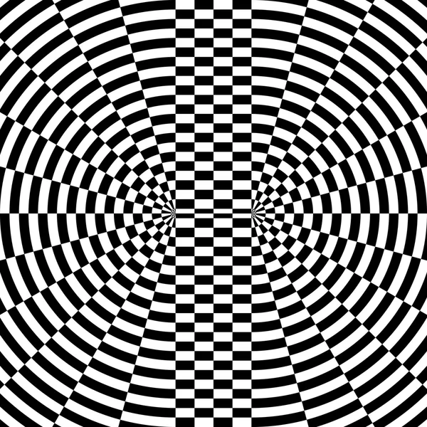 Цифрове абстрактне зображення з психоделічним круговим веб-візерунком, що створює оптичну ілюзію руху . — стоковий вектор