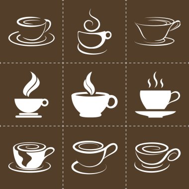 Kahve Icons set, amblem, olarak da böyle bir logo