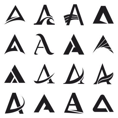 Alfabe sembolleri ve bir mektup unsurları