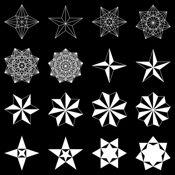 Sternensatz. geometrische Formen. Vektor — Stockvektor