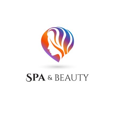 Spa ve güzellik şirket logosu. Vektör