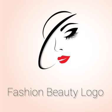 Fashion Beauty Logo. Woman with Hat