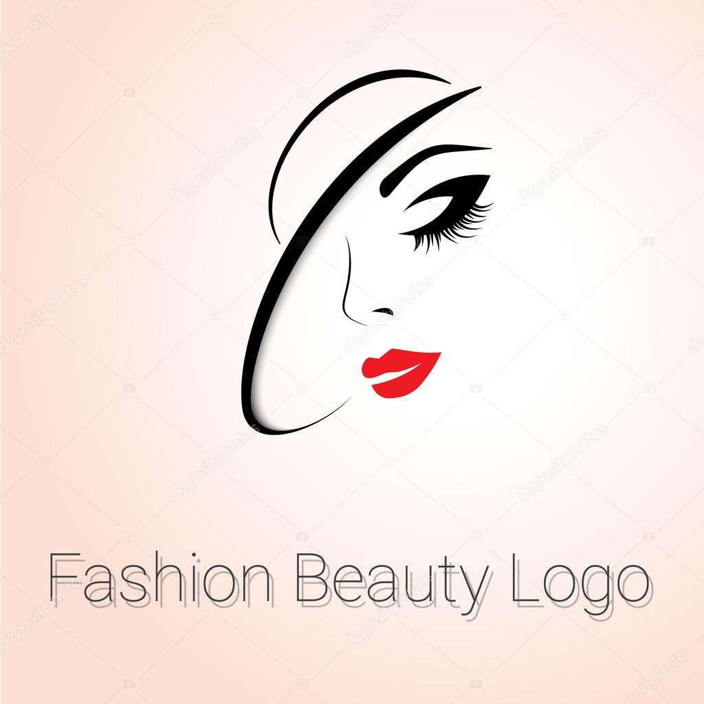 Fashion and Beauty Logo. Womans face with Hat